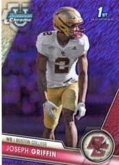 2023 1st Bowman Chrome U Joseph Griffin #87 Purple Shimmer Boston College